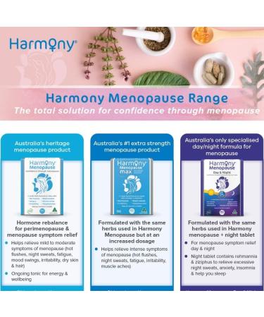 Harmony Menopause Supplements for Women - 120 Tablets for Hot Flashes & Irritability - Buy Online on GoSupps.com
