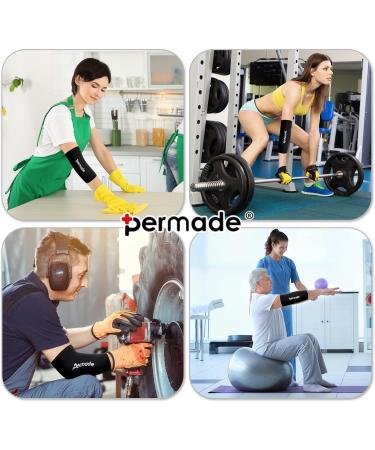 Permade Elbow Ice Sleeve for Arm & Knee - 360 Compression Cold Therapy for Tendonitis - Reusable Gel Cold Pack - Flexible and Adjustable (L for 12.6-16.5) - Buy Online on GoSupps.com