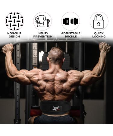 Premium Neoprene Weight Lifting Belt for Men & Women - 5.5 cm Double Starch Padded Support for Gym Bodybuilding & Cross Training - Perfect Lumbar Spine Protection in Large Black - Buy Online on GoSupps.com
