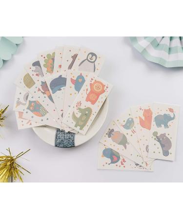 PapaKit Cute Zoo Animals Temporary Tattoo Set - 36 Fake Tattoos for Kids Birthday Party Favors | Non-Toxic, Food Grade, Safe & Removable - Buy Online on GoSupps.com