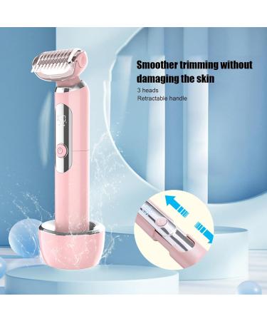 ZJchao Women Electric Trimmer - 3 Cutter Heads USB Fast Charging Waterproof Hair Groomer for Home & Travel - Buy Online on GoSupps.com