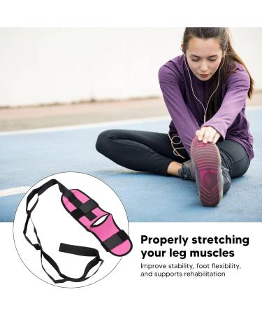 Jeanoko Leg Expansion Belt - Muscle Relaxation & Flexibility Rehabilitation - Elastic Foot Expansion Belt (Rose Red) for Daily Needs - Buy Online on GoSupps.com