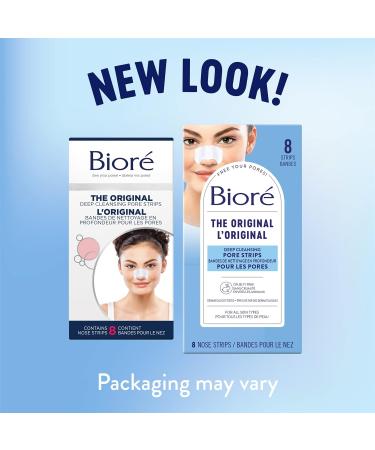 Bior Deep Cleansing Pore Strips for Instant Pore Unclogging and Blackhead Removal (8 Count) 8 count (Pack of 1) Original Strips - Buy Online on GoSupps.com