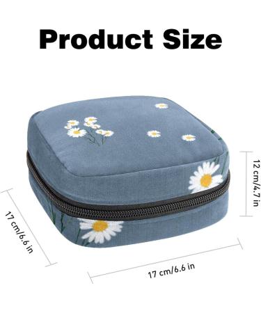 Small Daisy Period Bag - Menstrual Cup & Sanitary Napkin Organizer - Multicoloured 05 - Buy Online on GoSupps.com