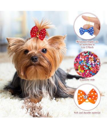 Ustnir 10-Piece Dog Hair Accessories Set Rubber Band Hair Loops for Long-Haired Dogs & Cats - Buy Online on GoSupps.com