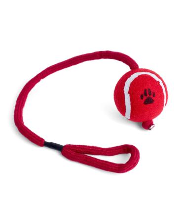 Petface Tennis Ball on a Rope Dog Toy 1 Pack Rope