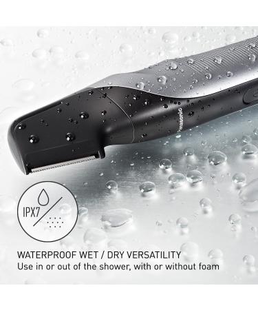 Panasonic ER-GK80-S Black Body Groomer - Wet/Dry Cordless Electric Trimmer for Men and Women, Multi-Directional Shaving with 2 Comb Attachments - Buy Online on GoSupps.com