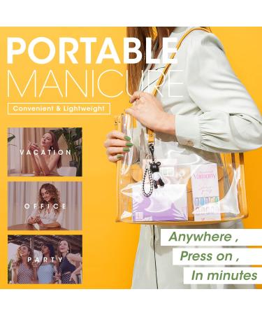 Vamony Press On Nails Square Short Length 2 Sets - American Spirit Blue Petite Fake Nails - 54pcs - Buy Online on GoSupps.com