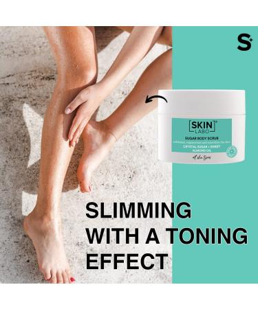 Skinlabo Sugar Body Peeling 200ml - Revitalize & Smooth Skin with Sugar Crystals & Almond Oil - International Shipping - Buy Online on GoSupps.com