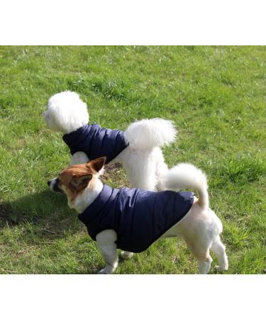 Warm Fleece-Lined Dog Jacket - Windproof Vest for Winter | Joydaog | Extra Soft & Cozy (XS Blue) - Buy Online on GoSupps.com