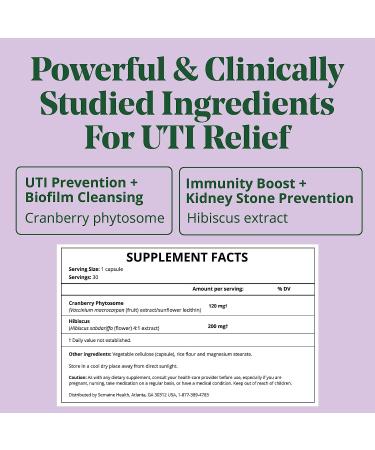 Urinary Tract Cleanse & Protect 30 ct - Rapid Relief Biofilm Cleanse - UTI Prevention Supplement for Women - Cranberry Proanthocyanidins & Hibiscus - Buy Online on GoSupps.com