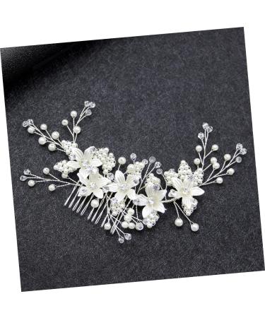 DOITOOL Prom Headpiece Bridal Hair Clip Bridal Headpiece Wedding Bridal Hair Comb Bride Hair Clip Wedding Headpiece Bride Insert Comb Women Hairpin Bridesmaid Pearl - Buy Online on GoSupps.com