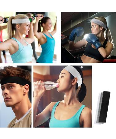Headbands Hair Accessories Female Wide Hair Band Head Bands for Adult Women Breathable Hair Band for Yoga Fashion Working Out Travel or Running (black+black) - Buy Online on GoSupps.com