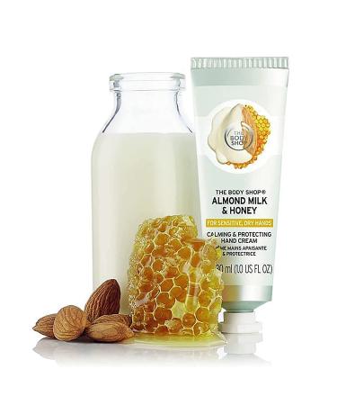 The Body Shop Almond Milk & Honey Hand Cream 1oz - Nourishing and Moisturizing - Buy Online on GoSupps.com