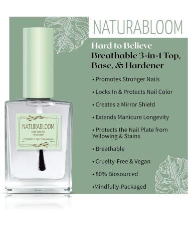 NATURABLOOM 3-In-1 Nail Strengthener & Growth Polish - Professional Vegan Top Coat - Buy Online on GoSupps.com