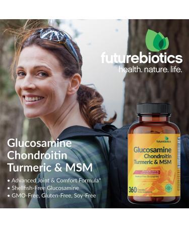 Futurebiotics Glucosamine Chondroitin Turmeric & MSM Advanced Joint Formula Supports Healthy Joints & Mobility - Non-GMO 90 Capsules 90 Count (Pack of 1) - Buy Online on GoSupps.com