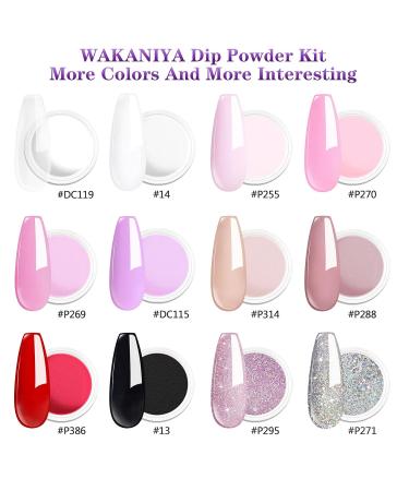 Nail Powder Starter Set | 12 Color Dipping Powder Kit for Home & Salon - Base Top Coat Activator & Brush Included - Buy Online on GoSupps.com