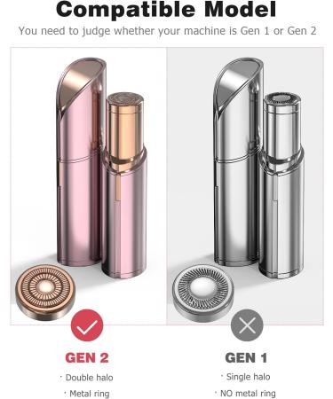 Replacement Heads for Flawless Gen 2 | 2 Pack Mellbree Face Hair Remover - Compatible with Finishing Touch - Ros Gold - Buy Online on GoSupps.com