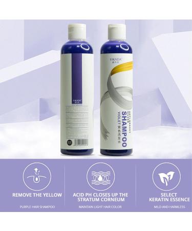 Intensive Silver Shampoo Purple Toning & Moisturizing for Blonde & Gray Hair | Anti-Yellow Tint Treatment - Buy Online on GoSupps.com