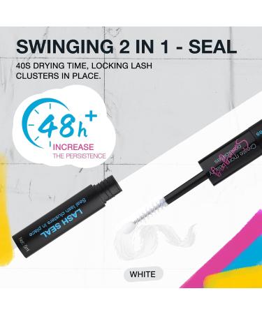 SWINGING Lash Clusters Bond and Seal - Waterproof Individual Lash Glue for Long-Lasting DIY Eyelash Extensions (2-3 Days Retention - Buy Online on GoSupps.com