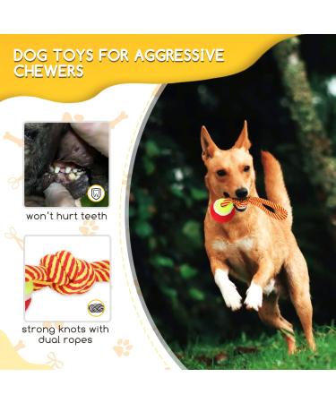 Nobleza 100% Cotton Dog Toy Rope 2 Pack 28cm | Boosts Dog's Mental & Dental Health - Buy Online on GoSupps.com