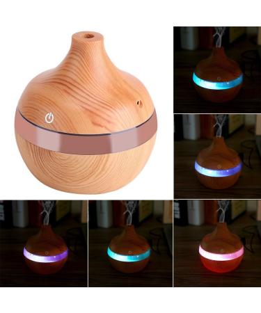 Wood Aroma Diffuser 300ml - USB Oil Fragrances Humidifier with LED Color Changing for Yoga Spa & Living Room - Buy Online on GoSupps.com