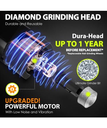 IREDOON Dog Nail Grinder Upgraded - Professional 3-Speed Electric Pet Nail Grinder for Painless Paws Grooming - Suitable for Small to Large Dogs - Black - Buy Online on GoSupps.com