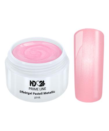 Prime Line - Uv Led Farb Gel Pastell Metallic Pink Effekt Rosa - Made in Germany - 5ml