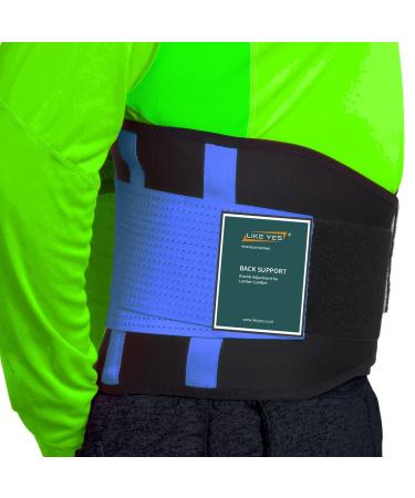 LIKE YES Back Support Belt for Men and Women - The Only Certified Medical Grade Adjustable Lumbar Support Belt - Therapeutic Lower Back Support for Back Pain Relief and Injury Prevention (Medium)
