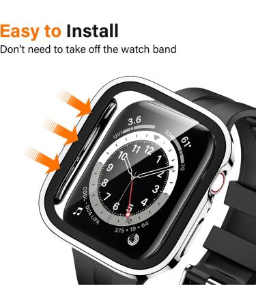 AmizeeÂ 2Â PackÂ CompatibleÂ withÂ AppleÂ WatchÂ CaseÂ 44mmÂ SeriesÂ 6/5/4/SEÂ with Built-in Screen Protector Hard PC Case Straight Edge Ultra Thin Anti-Scratch Protective Cover for iWatch 44mm (Silver/Clear) 44mm Silver/Clear - Buy Online on GoSupps.com