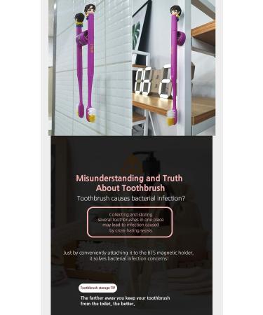 BTS Suga Character Figure Toothbrush with Magnetic Holder | Official K-Pop Idols Merchandise Gift - Buy Online on GoSupps.com