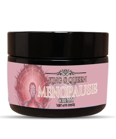 Menopause Relief Cream Hot Flash Night Sweat & Estrogen Balance Support | Wild Yam Red Clover Chaste Tree Ashwagandha | Menopause 4 oz King & Queen Wellness