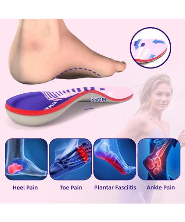 IFITNA Arch Support Inserts for Plantar Fasciitis & Metatarsal Pain Relief | Flat Feet Insoles for Men & Women | Comfort Cushioning for All-Day Wear | Size 5-5.5 Men | 7-7.5 Women | Gradient Pink - Buy Online on GoSupps.com