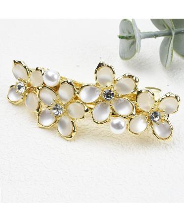 Vintage Opal French Pearl Hair Barrettes - Decorative Hair Clips for Women and Girls - Buy Online on GoSupps.com