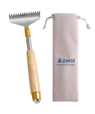 Oversized scratch hand back scratches extendable up to 62cm extra wide high-quality telescopic rod steel with wooden handle massage scooter for full body massage 7cm wide/ 62cm length - Buy Online on GoSupps.com