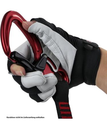 Buy ALPIDEX Unisex Genuine Leather Via Ferrata Gloves - Half Finger Climbing Gloves in Wild Black - Ideal for Adventure and Outdoor Activities - Buy Online on GoSupps.com