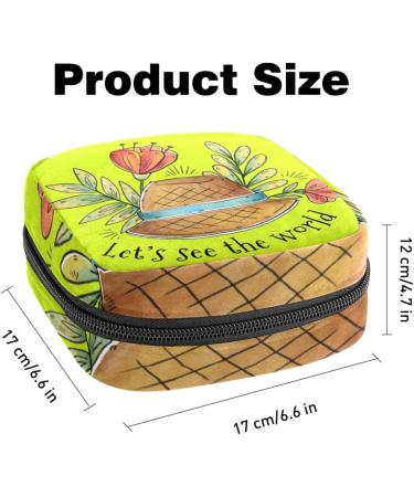 Portable Women's Binding-Up Bags & Menstrual Cup Pocket - Stylish Farmhouse Yellow Insert Bag for Teen Girls - Buy Online on GoSupps.com