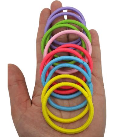 12 PCS 3mm Elastic Hair Bands - No Metal Gentle Ponytail Holders for Women, Men, Girls, Kids - Multi-Colored Hair Ties - Buy Online on GoSupps.com