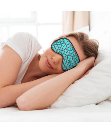 Turquoise Pattern Print Unisex Sleep Mask | Double-Sided Eye Mask for Sound Sleep & Skin Care - Buy Online on GoSupps.com