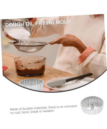 COLLBATH Dough Oil Frying Mold Oil Pier Mold Griddle Non Stick Fry Pan Biscuits De Molde Kitchen Snack Mold Kitchenware Waffles 6.8X6.8X2CM Silver - Buy Online on GoSupps.com