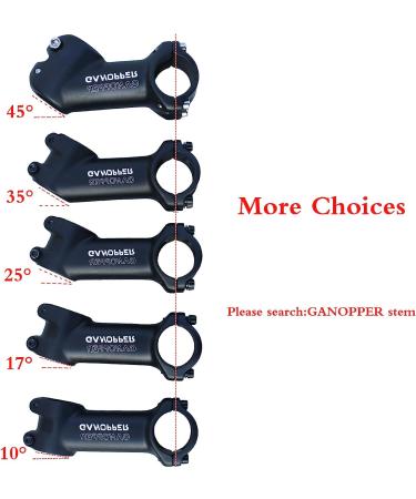 GANOPPER 35 Degree Universal Bike Stem - 70mm/80mm/90mm/100mm/110mm Road Bicycle Handlebar Stem with Shim - Buy Online on GoSupps.com