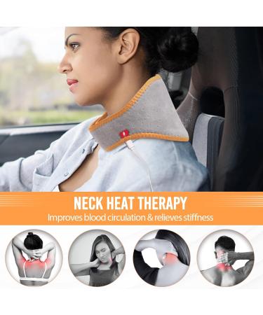 Comfheat USB Heating Pillow for Neck Pain Relief | Soft Plush Fabric | Adjustable Temperature Controller - Gray - Buy Online on GoSupps.com
