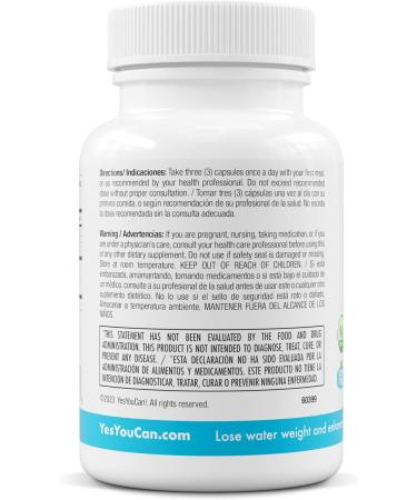 Yes You Can! Natural Water Lipo Pills - Diuretic Cleanse with Electrolytes & Vitamins - Helps with Water Retention - Gluten-Free 21 Capsules Per Bottle - Buy Online on GoSupps.com