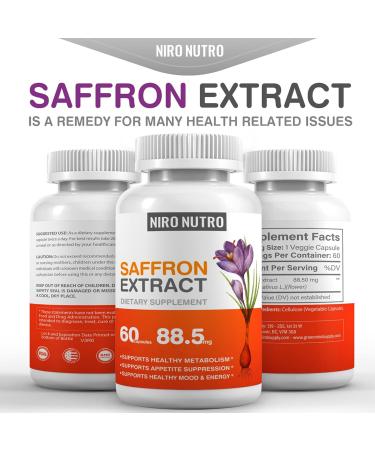 Organic Saffron Supplements | Natural Extract Capsules for Eye & Heart Health Weight Loss & Immune Support - Buy Online on GoSupps.com