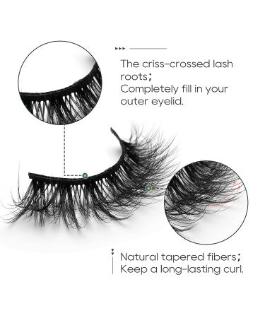 Jiocolor Fluffy False Eyelashes 7 Pairs - 3D 6D Long Wispy Natural Look Faux Mink Lashes - Pack X23 - 11mm-17mm - Buy Online on GoSupps.com