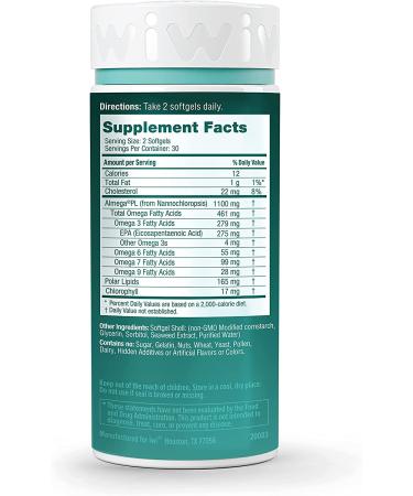 iwi Cholesterol Support & Cardiovascular Health | Vegan Algae Omega 3 + EPA | 30 Day Supply 60 Count - Buy Online on GoSupps.com