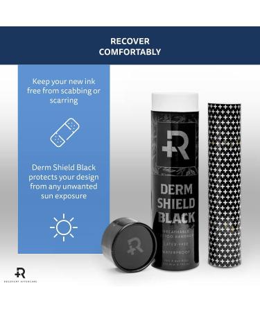 Recovery Aftercare Derm Shield Tattoo Bandage Roll - Black 10x8 yards - Buy Online on GoSupps.com
