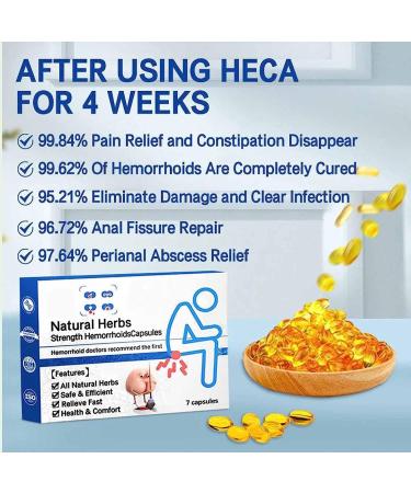 Eetwsw Heca Natural Herbal Strength Hemorrhoid Capsules - Fast Relief for Burning Hemorrhoids - 2pcs - Buy Online on GoSupps.com
