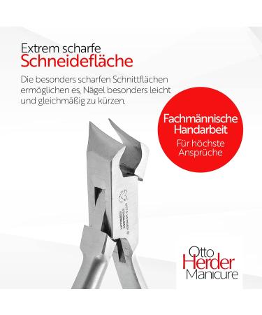 Otto Herder Manicure Nail Clippers 11.5 cm - Stainless Steel Nail Cutter for Ingrown Toenails & Fingernails | International Shipping - Buy Online on GoSupps.com