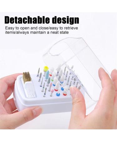 Nail Drill Bits Organizer Nail Drill Bit Set with 30 Holes Nail Drill Stand with Non-Slip Base Anti-Splash Design for Home Salon - Buy Online on GoSupps.com